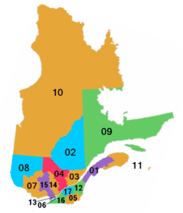 Regiones del Quebec