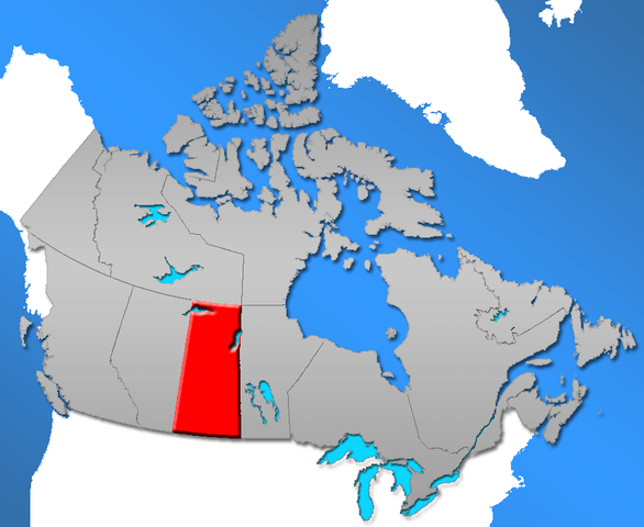 La provincia de Saskatchewan y su localización en Canadá