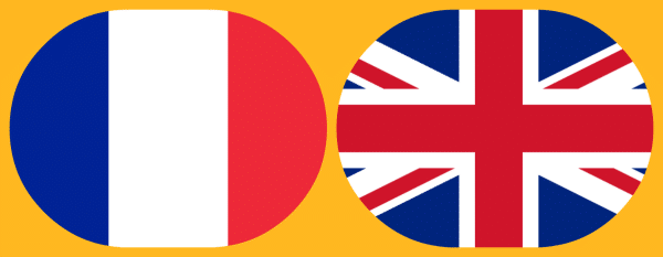 Banderas de Francia y del Reino Unido
