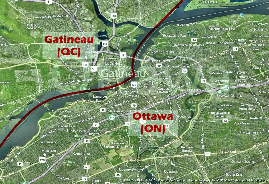 Ottawa-Gatineau, vista aérea